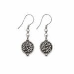 Silver Earring with Small Blue Accent