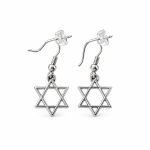Star of David Silver Earrings